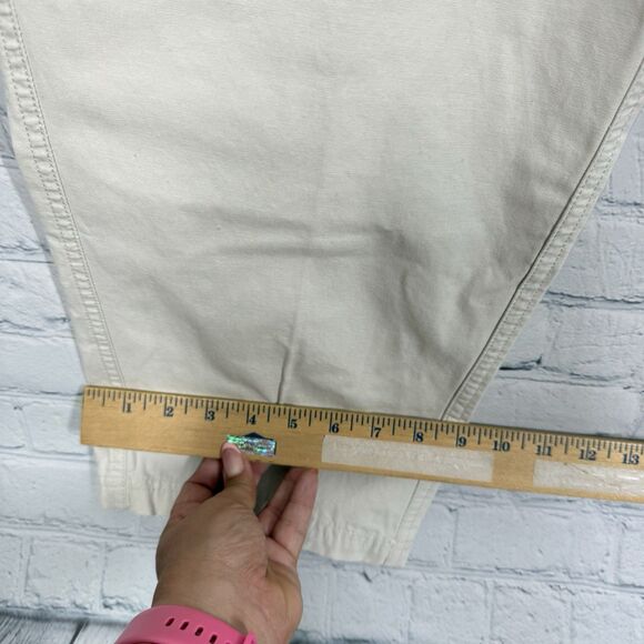 Vintage Chaps Cargo Pants Men 36X32 Beige Carpenter Loose Double Knee Work Wear - Picture 8 of 13